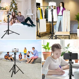 VICTIV Statief 172cm voor Smartphone iPhone Samsung Huawei Xiaomi Canon — miniatuur 8