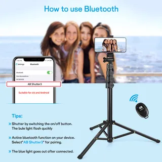 VICTIV Statief 172cm voor Smartphone iPhone Samsung Huawei Xiaomi Canon — miniatuur 3