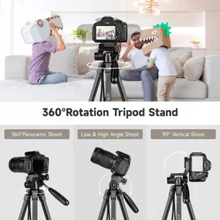 JOILCAN Lichtgewicht Statief 173cm Telefoon Tablet met Afstandsbediening — miniatuur 3