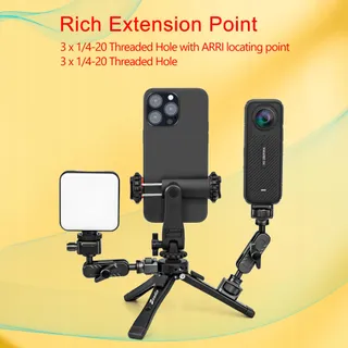 ZEADIO Metalen Mini Statief Verstelbare Hoogte Vlog Gimbal — miniatuur 7