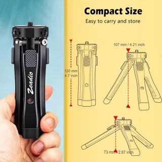 ZEADIO Metalen Mini Statief Verstelbare Hoogte Vlog Gimbal — miniatuur 5