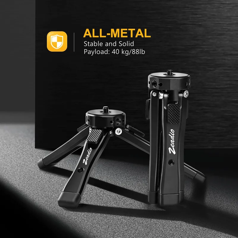 ZEADIO Metalen Mini Statief Verstelbare Hoogte Vlog Gimbal — foto 2