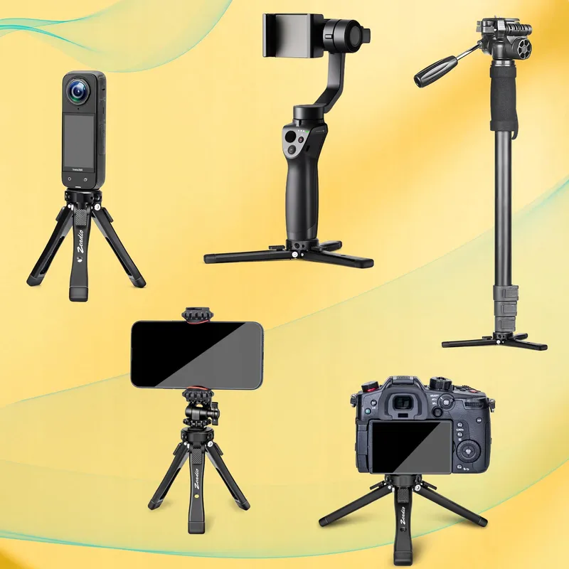 ZEADIO Metalen Mini Statief Verstelbare Hoogte Vlog Gimbal — foto 6