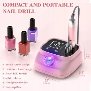 ANBEISTEE Professionele Nagelfrees 45000 RPM Set Roze — miniatuur 2