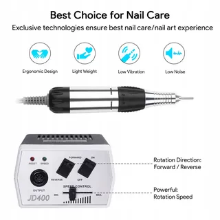 JSDA JD400 Professionele Nagelfrees 30000 RPM Manicure Pedicure — miniatuur 3