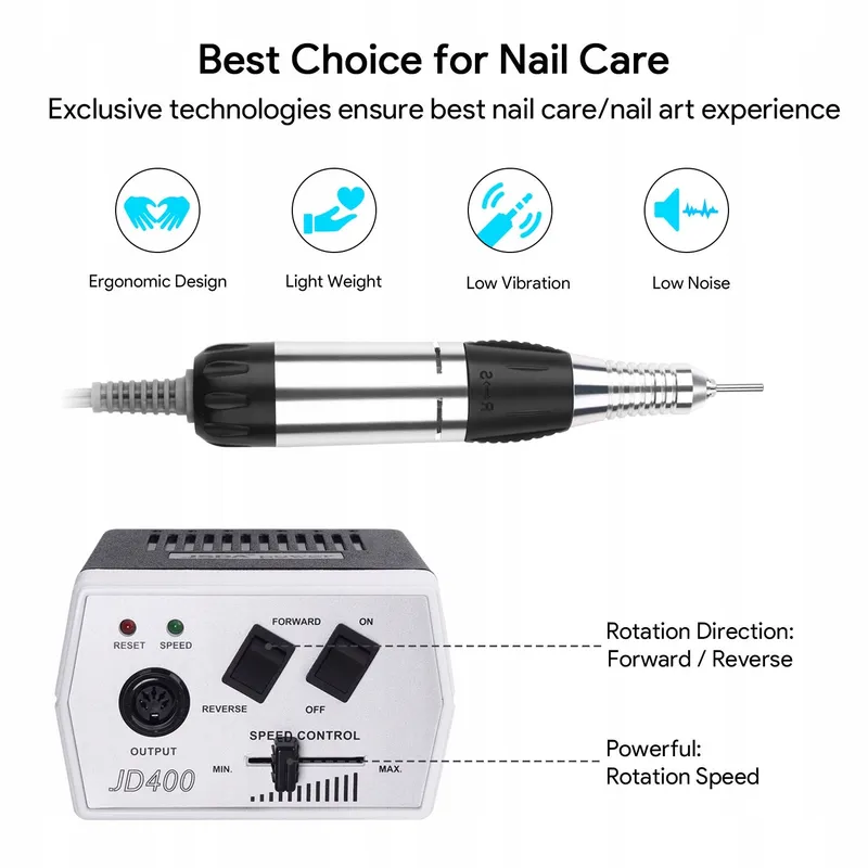 JSDA JD400 Professionele Nagelfrees 30000 RPM Manicure Pedicure — foto 3