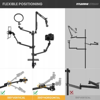 TARION Tafelstatief Camera Flexibele Arm Fotografie — miniatuur 3