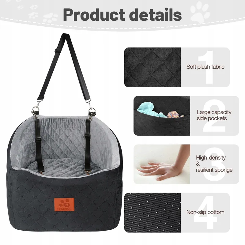 HEGGOOE Hondenautostoel Klein Middelgroot Memory Foam — foto 2