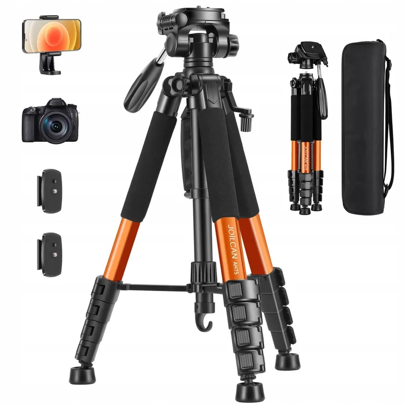 JOILCAN Camerastatief 187cm met Kop en Telefoonhouder — foto 1