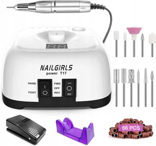 NAILGIRLS Elektrische Nagelvijl 11-in-1 35000rpm LED Display — miniatuur 1