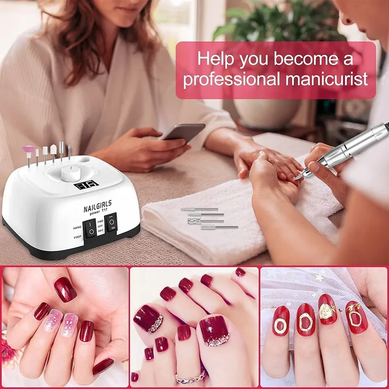 NAILGIRLS Elektrische Nagelvijl 11-in-1 35000rpm LED Display — foto 7