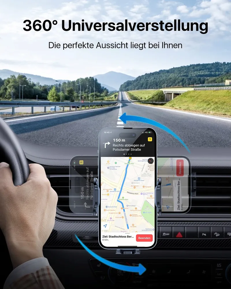 ANDOBIL Telefoonhouder Auto Ventilatie 360° iPhone 16 Pro Max Galaxy S24 — foto 4
