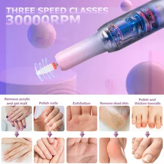 EVILTO Manicure Pedicure Set Draadloze Elektrische Vijl USB — miniatuur 4