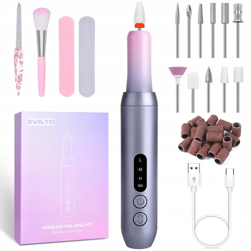 EVILTO Manicure Pedicure Set Draadloze Elektrische Vijl USB — foto 1