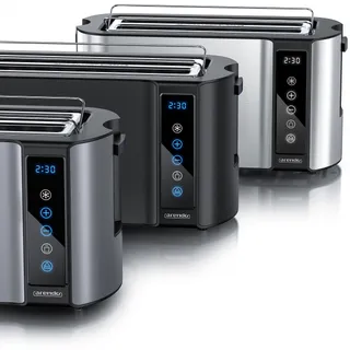ARENDO Broodrooster Staal 4 Sneden Touchscreen 1500W 7 Standen — miniatuur 7