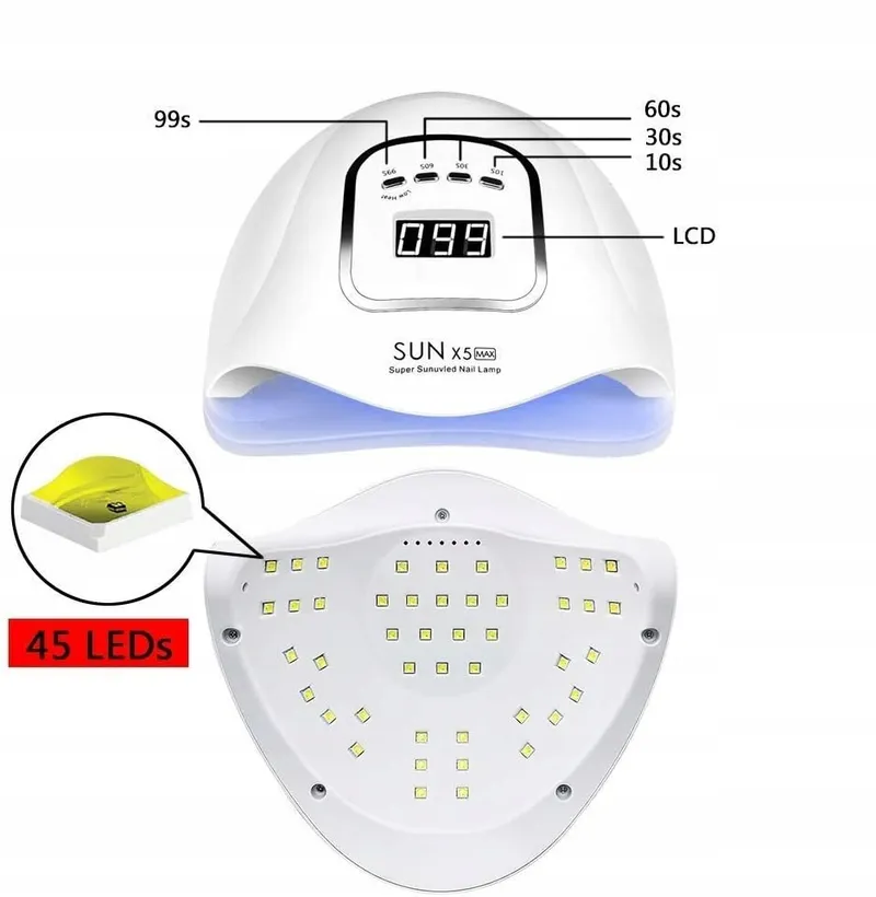TIMPOU UV LED Nagellamp 150W Sensor LCD Timer β foto 8