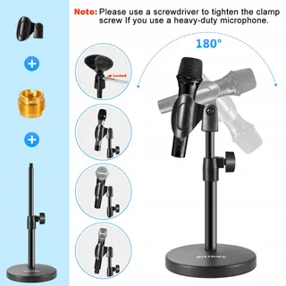 BILIONE 101S Microfoonstandaard 3-in-1 Microfoonclip Telefoonclip — miniatuur 4