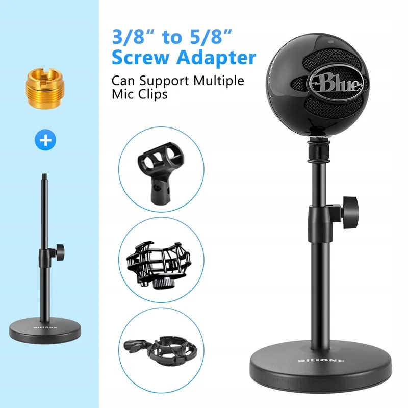 BILIONE 101S Microfoonstandaard 3-in-1 Microfoonclip Telefoonclip — foto 6