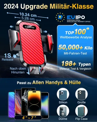 VANMASS Autohouder Verstelbaar Voor Telefoon iPhone — miniatuur 6