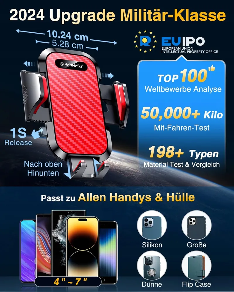 VANMASS Autohouder Verstelbaar Voor Telefoon iPhone — foto 6