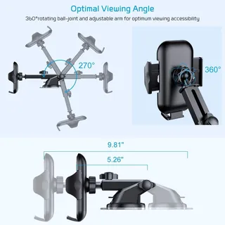 VANMASS Autohouder Verstelbaar Voor Telefoon iPhone — miniatuur 7