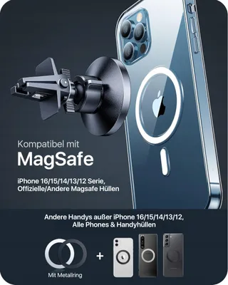 ANDOBIL MagSafe Magnetische Autohouder Voor iPhone Android Smartphones — miniatuur 4