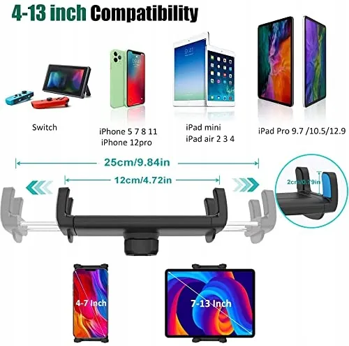 CUXWILL Autohouder Tablet Telefoon 4-13 Inch iPad Samsung — foto 3