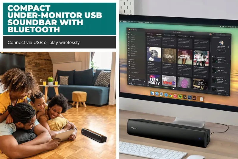 CREATIVE Stage Air V2 Compacte Soundbar USB Bluetooth PC PS5 Switch 6u — foto 2