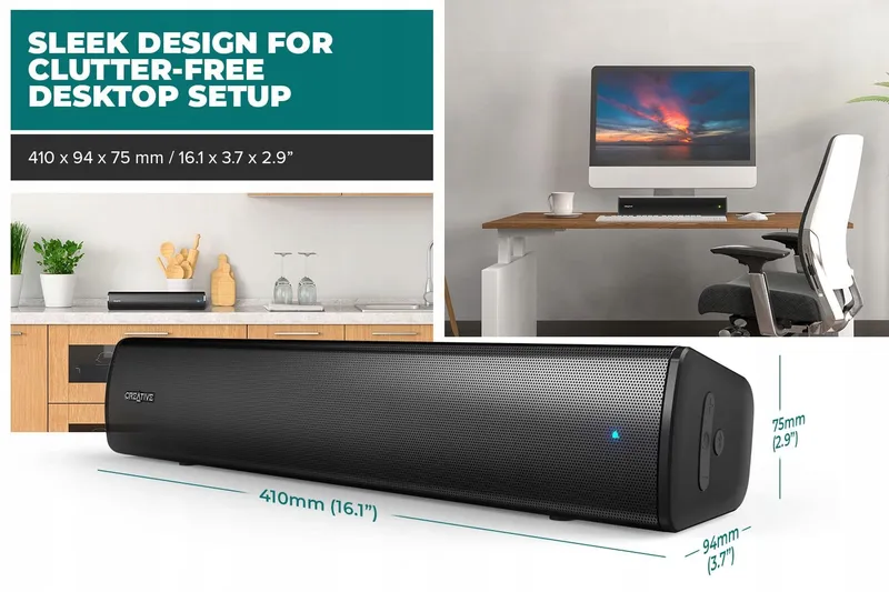 CREATIVE Stage Air V2 Compacte Soundbar USB Bluetooth PC PS5 Switch 6u — foto 3
