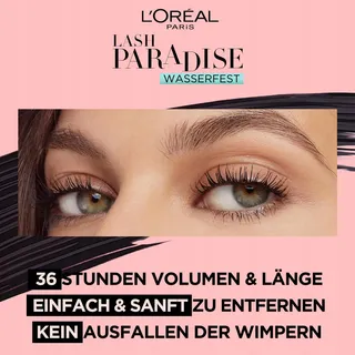 L'ORÉAL PARIS Lash Paradise Waterproof Mascara Gevoelige Ogen Zwart — miniatuur 2