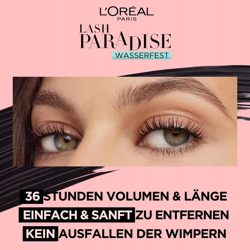 L'ORÉAL PARIS Lash Paradise Waterproof Mascara Gevoelige Ogen Zwart — foto 2