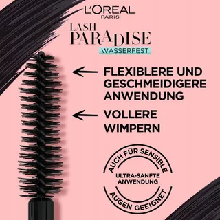 L'ORÉAL PARIS Lash Paradise Waterproof Mascara Gevoelige Ogen Zwart — miniatuur 3