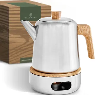 WALDWERK Theepot met Warmhouder 1,1L Roestvrij Staal 304