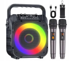 SINGINGMATE Draagbare Bluetooth Karaoke Speaker Microfoons LED — miniatuur 13
