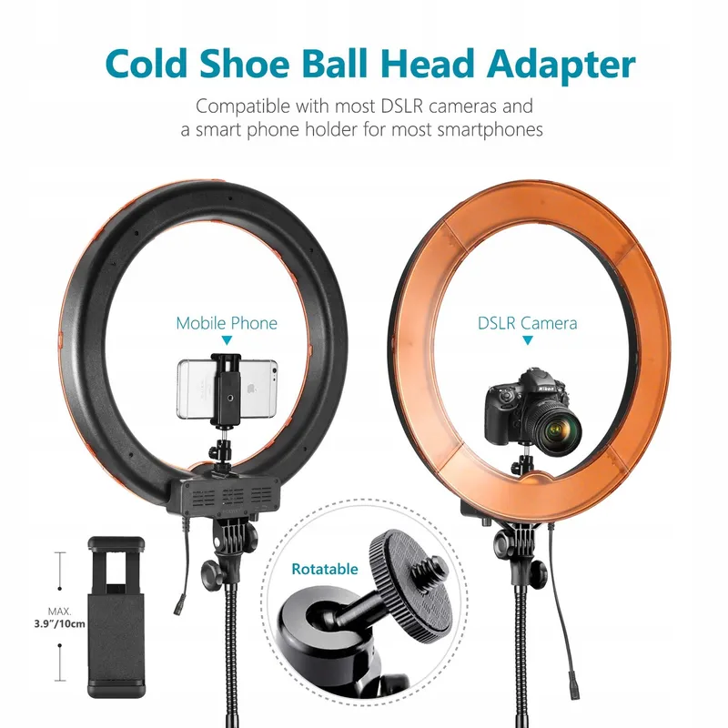 NEEWER Ringlicht Kit LED 18 Inch 52W 5500K Statief Bluetooth — foto 7