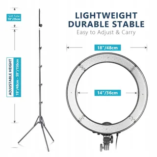 NEEWER Ringlicht Kit LED 18 Inch 52W 5500K Statief Bluetooth — miniatuur 3