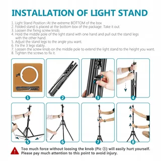 NEEWER Ringlicht Kit LED 18 Inch 52W 5500K Statief Bluetooth — miniatuur 2