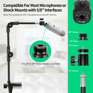 KDD Camerahouder 63cm Telefoonhouder Microfoon 360° — miniatuur 5