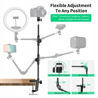 KDD Camerahouder 63cm Telefoonhouder Microfoon 360° — miniatuur 3