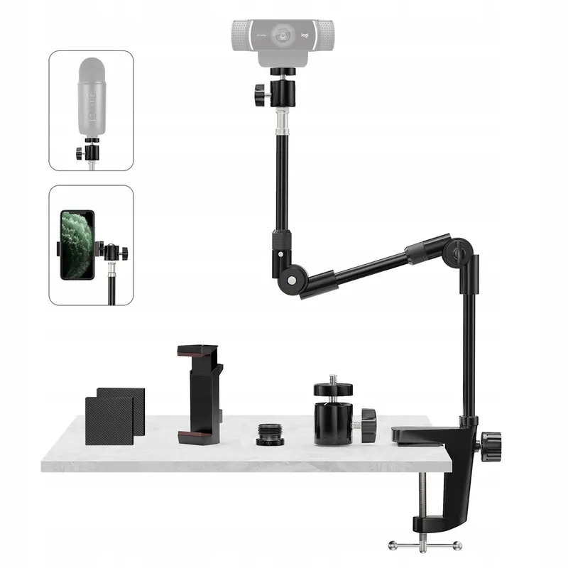 KDD Camerahouder 63cm Telefoonhouder Microfoon 360° — foto 1