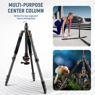 VICTIV Camerastatief 198cm Aluminium Reisstatief DSLR iPhone — miniatuur 7