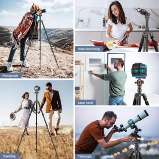 VICTIV Camerastatief 198cm Aluminium Reisstatief DSLR iPhone — miniatuur 5