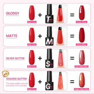 COSCELIA UV Nagellak Set met Lamp 35 Kleuren Vijl Base Top — miniatuur 6