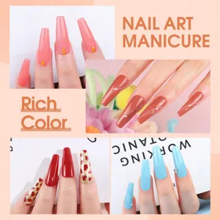 COSCELIA UV Nagellak Set met Lamp 35 Kleuren Vijl Base Top — miniatuur 2