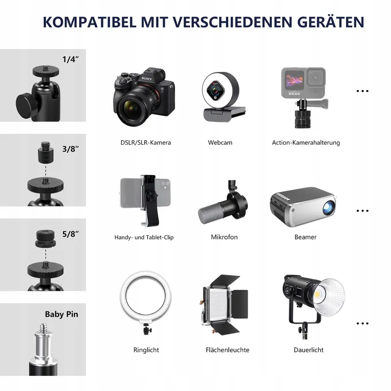 RAUBAY Metalen Magic Arm Camera Microfoon Projector — foto 5