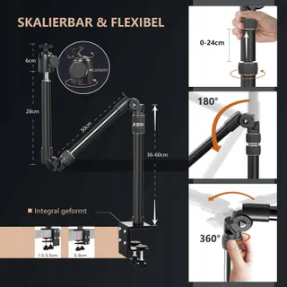 RAUBAY Metalen Magic Arm Camera Microfoon Projector — miniatuur 2