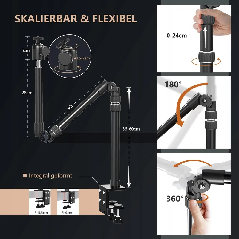 RAUBAY Metalen Magic Arm Camera Microfoon Projector — foto 2