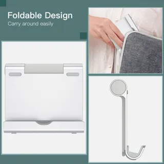JETech Verstelbare Tabletstandaard iPad Galaxy Tab Zilver — miniatuur 8