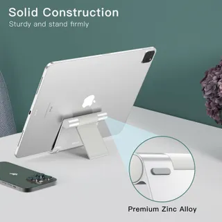 JETech Verstelbare Tabletstandaard iPad Galaxy Tab Zilver — miniatuur 5