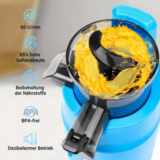 VENTRAY Ginnie Slow Juicer 100W Hemelsblauw — miniatuur 3
